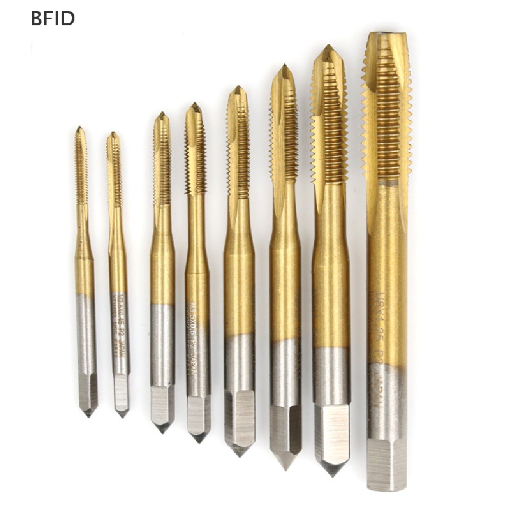 [BFID] M2/m2.5/m3/m3.5/m4/m5/m6/m8 HSS Metric Straight Suling Ulir Screw Tap Plug Tap [ID]