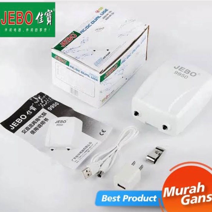 Aerator Jebo 9950 Aerator Acdc Airpump Ac Dc Pompa Udara Kolam