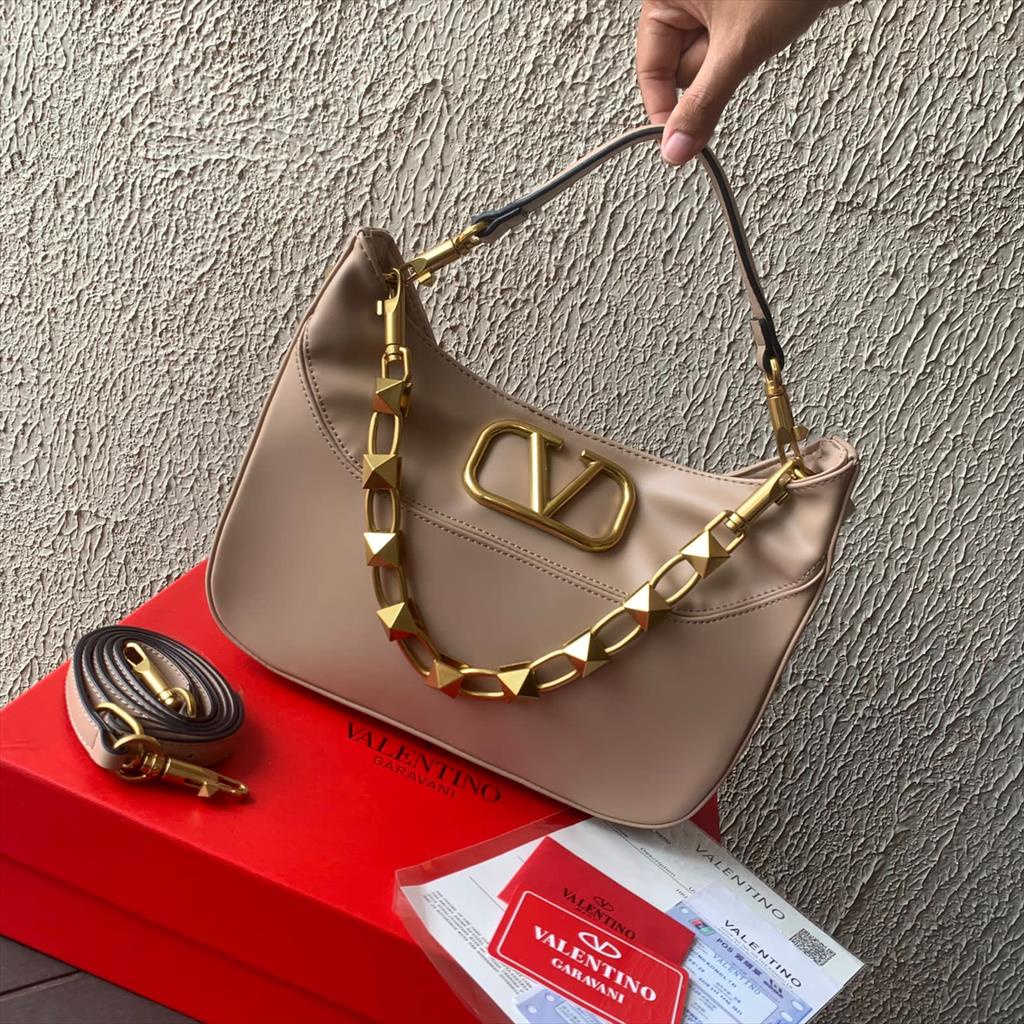 LUXY LX2262 TAS SELEMPANG WANITA VAL STUD SIGN SATCHEL LEATHER BAG FREE BOX + DUSTBAG KUALITAS VIP PLATINUM 1:1