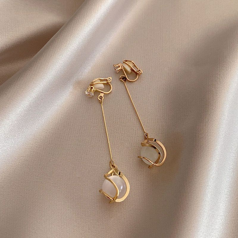 Anting Wanita Klip Bundar/Anting Jepit Tanpa Tindik/Anting Hijab