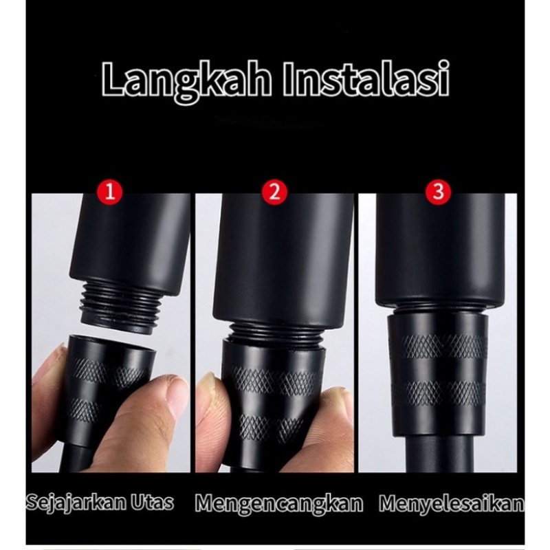 【Ready Stock 】5 Modes Kepala Shower Mandi Hitam Shower Kamar Mandi Hitam