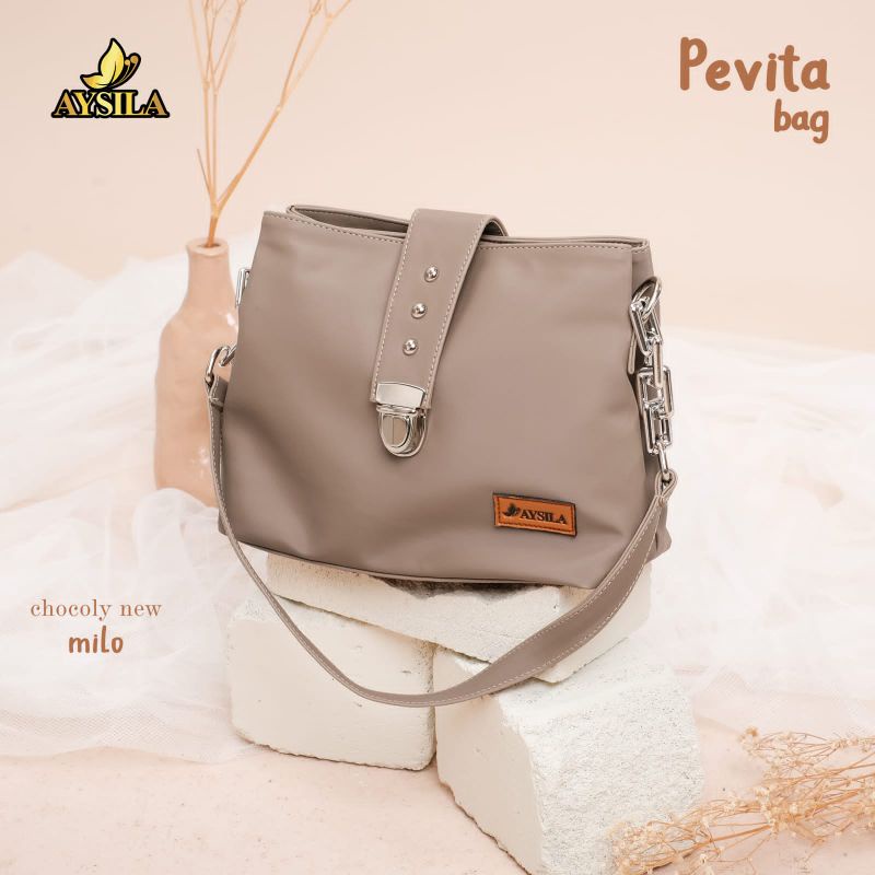 PEVITA BAG BY AYSILA BAHAN CHOCOLY ANTI AIR WATERPROOF PREMIUM TAS SELEMPANG