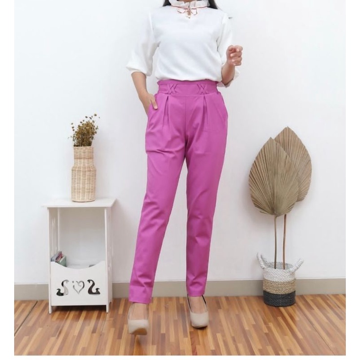 CELANA KANTOR BIG SIZE  FAUZIRA | ZARA COTTON PANTS  BAGGY FAUZIRA
