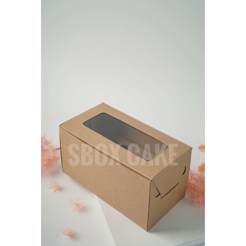 

KRAFT Lubang 2 Kotak 17 9 9 Box Isi Inner Cupcake Pudding Muffin Pie