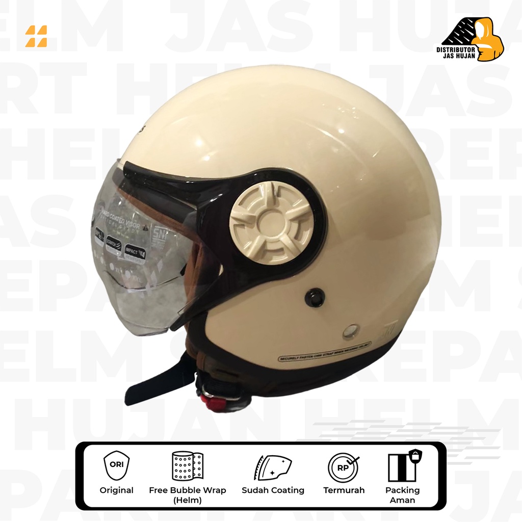 Helm Cargloss Hijab Cream Glossy