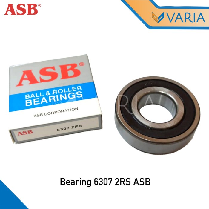 Bearing 6307 2RS ASB Laher Tutup Karet Double 35 x 80 x 21 mm