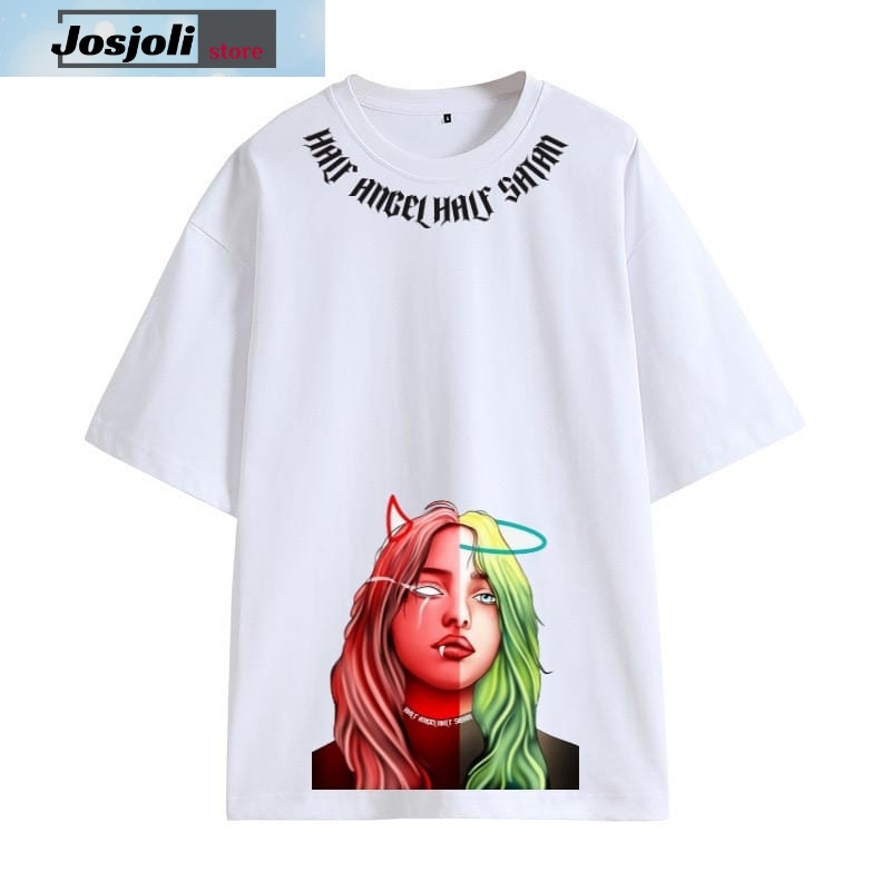 JOSJOLI_PIYAMA/Baju Oversize Half Angel/Atasan Pria Dewasa Lengan Pendek/M L XL