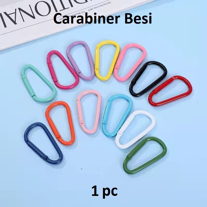 Kait Tas/Carabiner Besi Warna Warni Harga/1pc