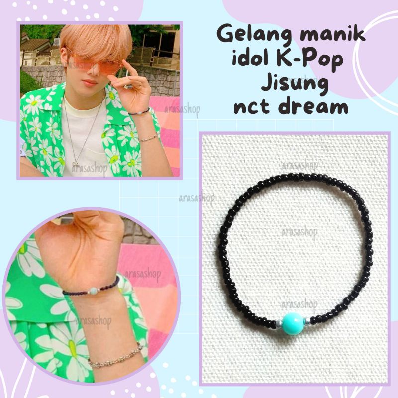 Jisung NCT beads bracelet | gelang Park Jisung NCT | gelang manik Jisung NCT