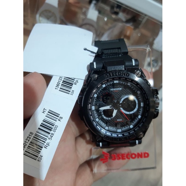 Jam Tangan 3second Pria Original Terbaru Water Resist Digital Sport Watch