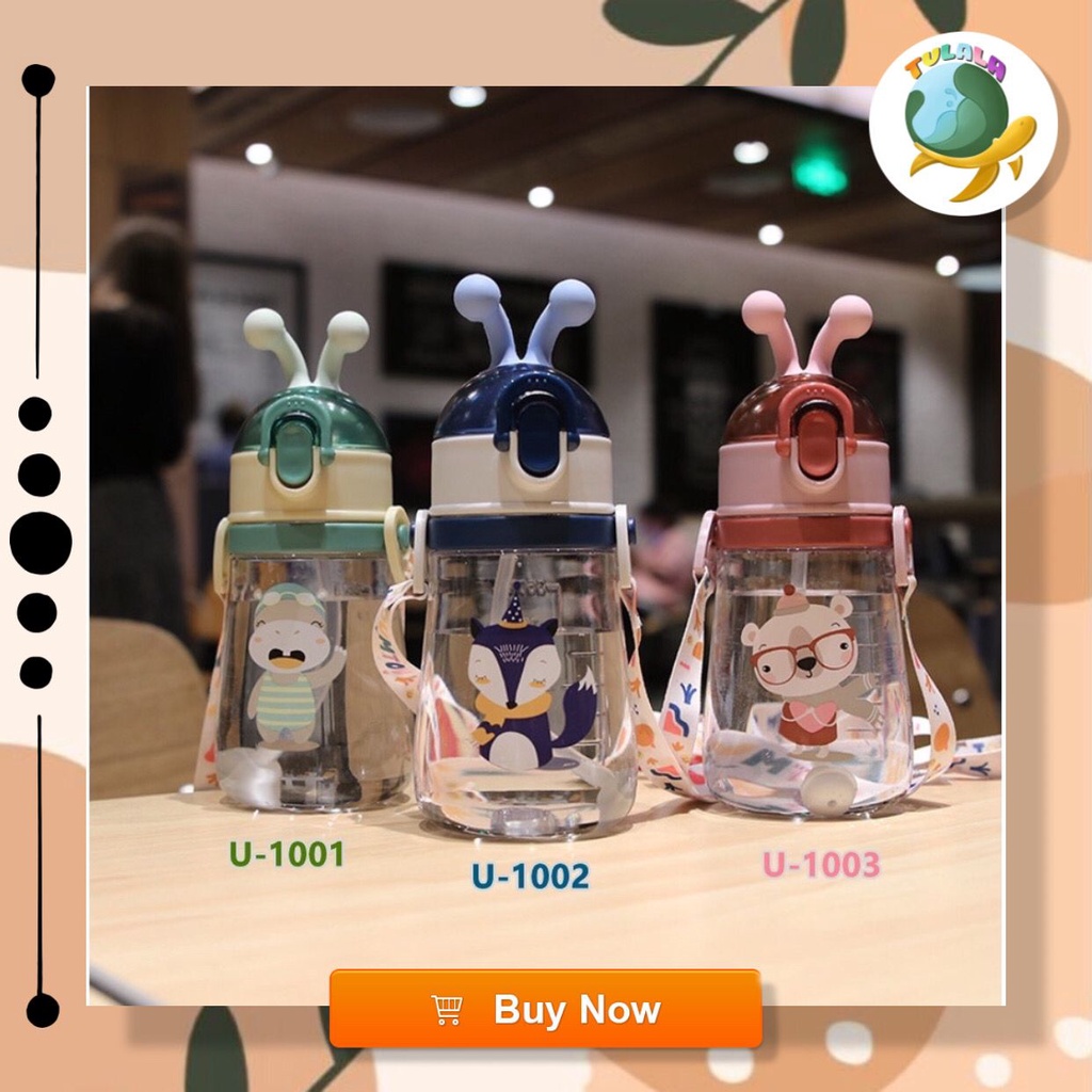 [TULALA SHOP]Botol Minum Anak Air mancur Motif Animal Childrens Botol Minum Anak karakter/