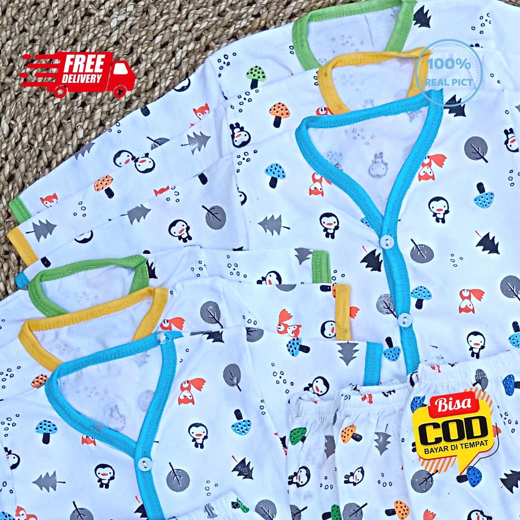 Paket Hemat Baju Bayi Motif 18 pcs / 9 stel merk Div Div Collection