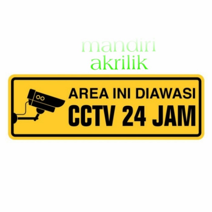 

Papan Jalan Rambu Plang Kamera Cctv 24 Jam Uk 30 X 10 Cm