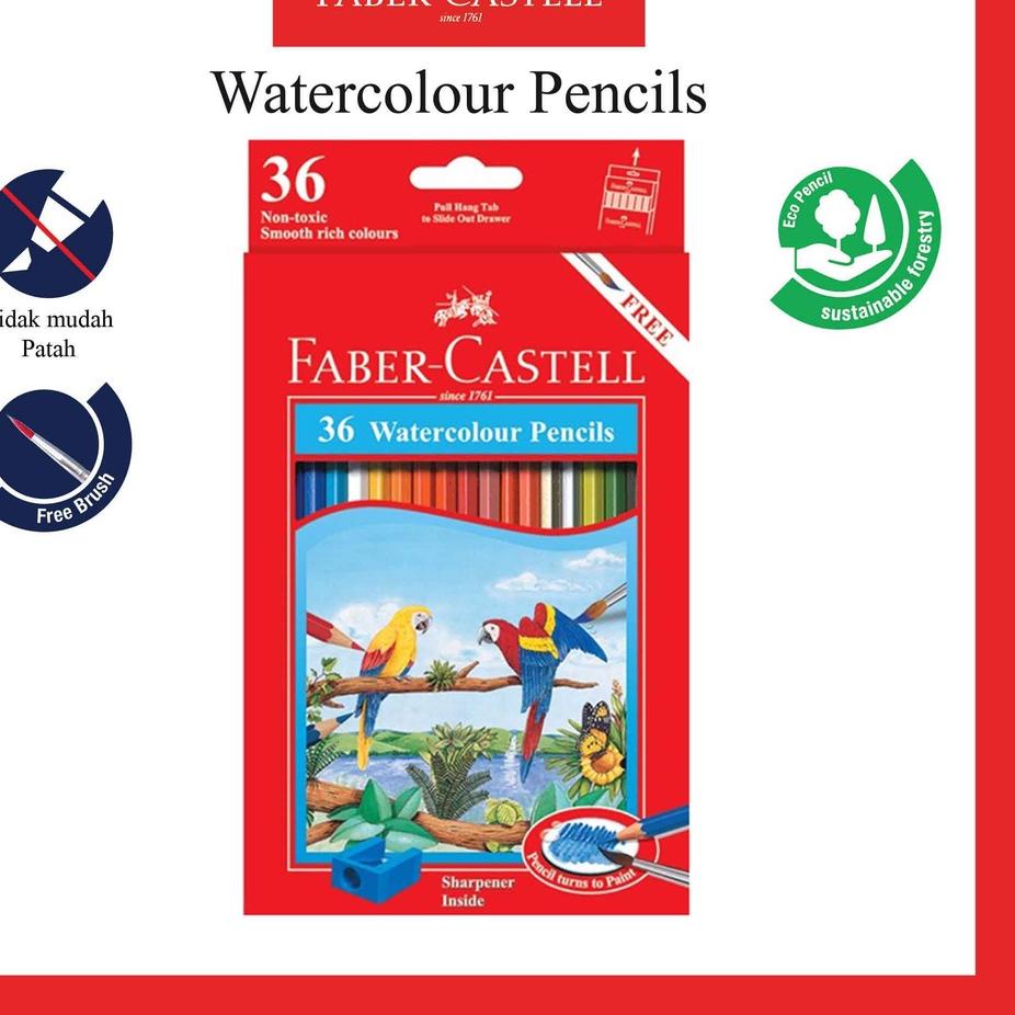 

Limited Pensil Warna Faber Castell Water Colour 36 Warna Long