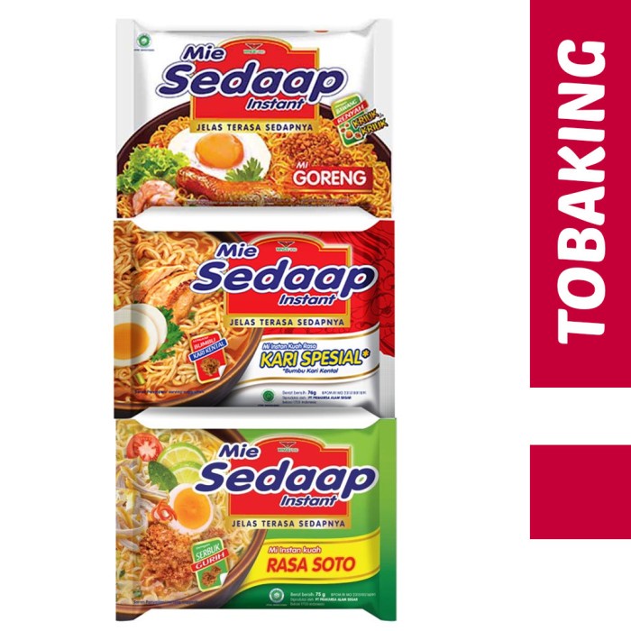 

Mie SEDAP Goreng Soto Kari Mie Sedaap Instan