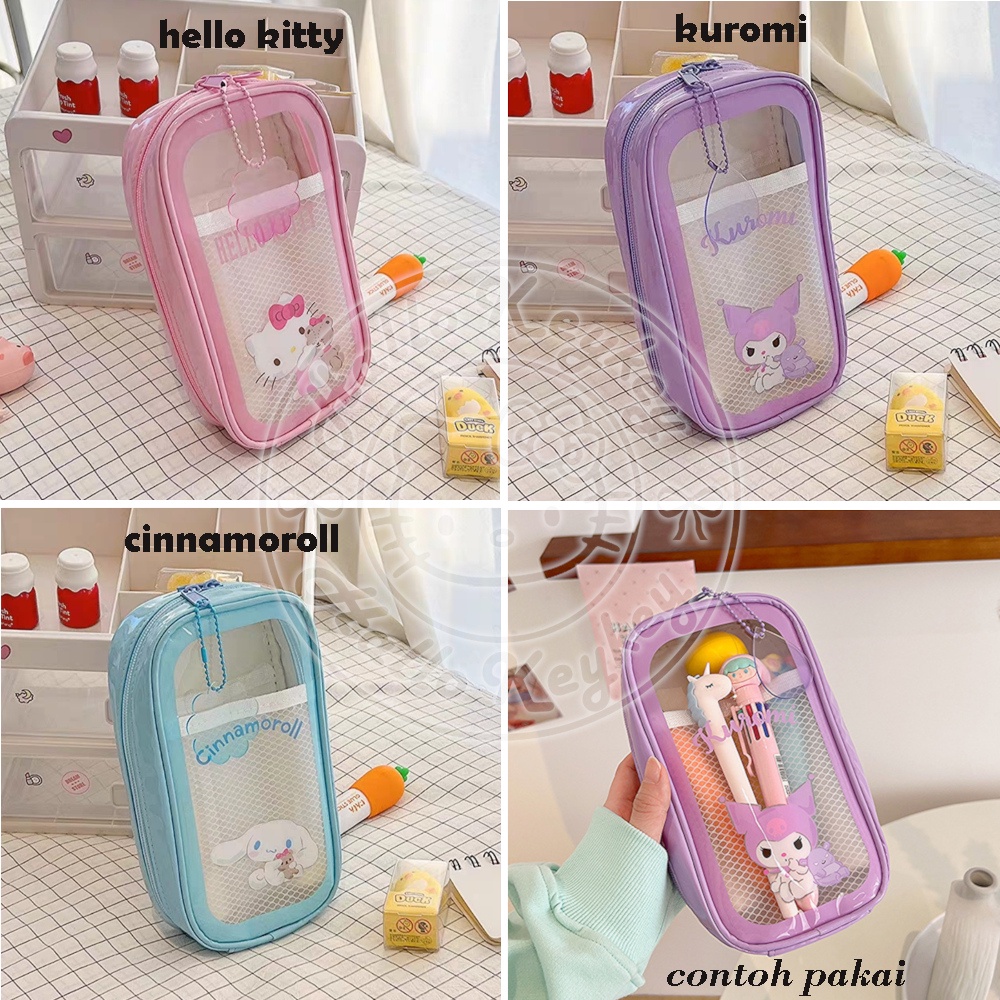 

pouch tempat pensil alat tulis hello kitty kuromi cinnamoroll
