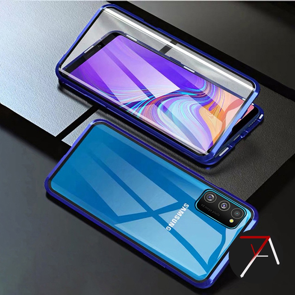 Samsung Galaxy A03s Double Side Glass Magnetic Case Cover Casing Depan Belakang