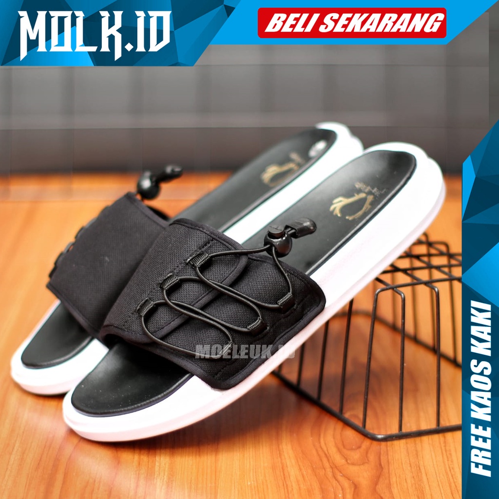 MOLK Sendal Slide Pria Original Distro Simple Sandal Slop Cowok Casual Santai Jalan Jalan Anti Slip