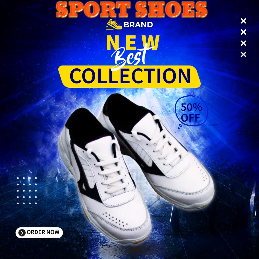 Sepatu Sneakers Pria & Wanita Casual Outdoors Sepatu Sport Pria Kulit Putih