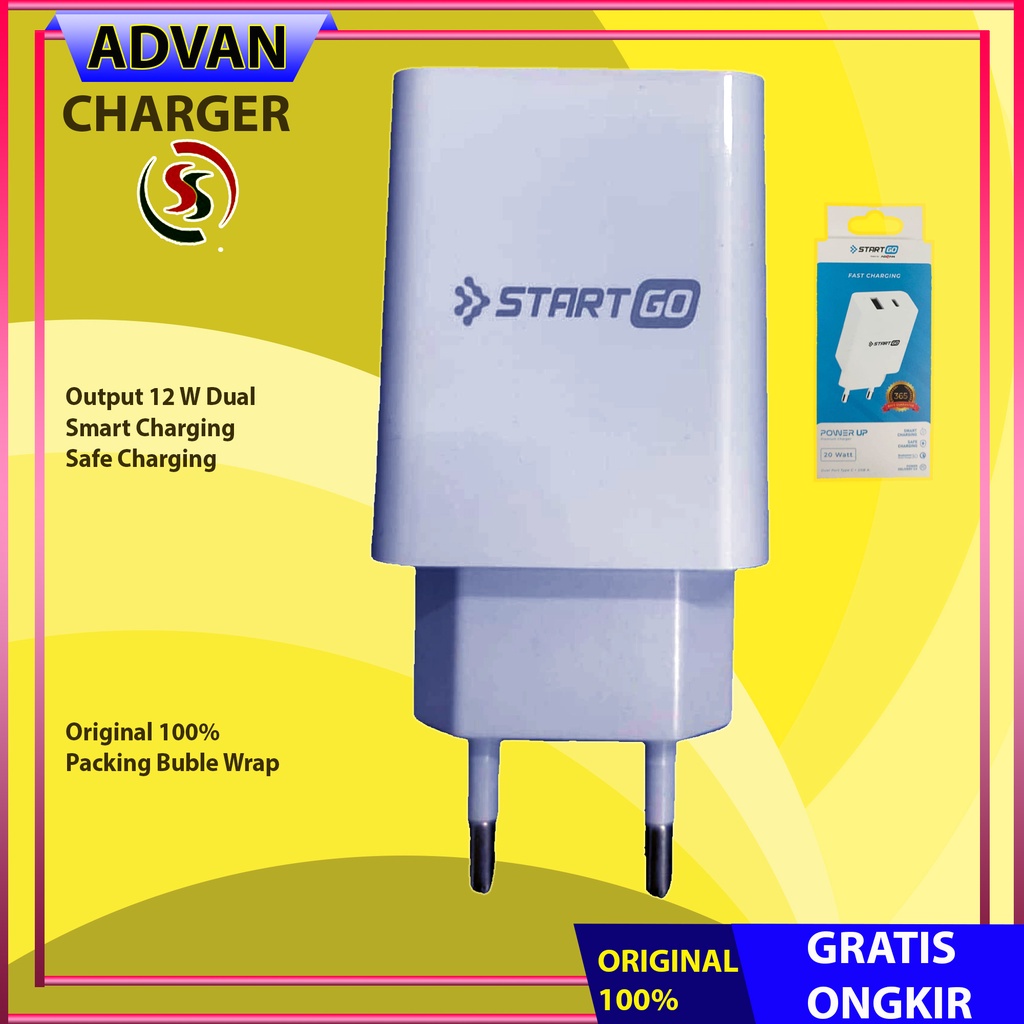 Advan StartGo Power Up Wall Charger 12Watt Quick Charge 3.0