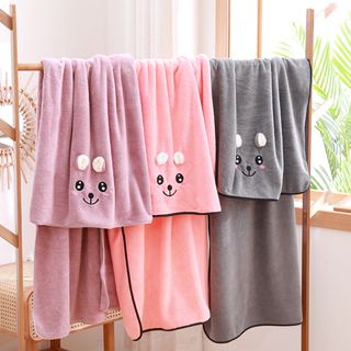 GO!HD952 Handuk Mandi Anak Bayi handuk Kuping Timbul Microfiber Bulu Lembut Super Serap Air cod