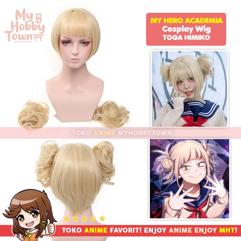 Wig Cosplay Anime Boku no Hero Academia : Toga Himiko Rambut Palsu