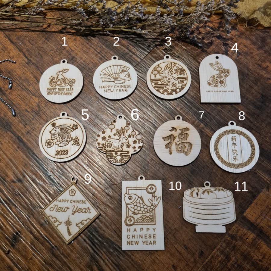 

Wooden Tag/ Hang Tag Hampers Parsel Imlek/Chinese New Year