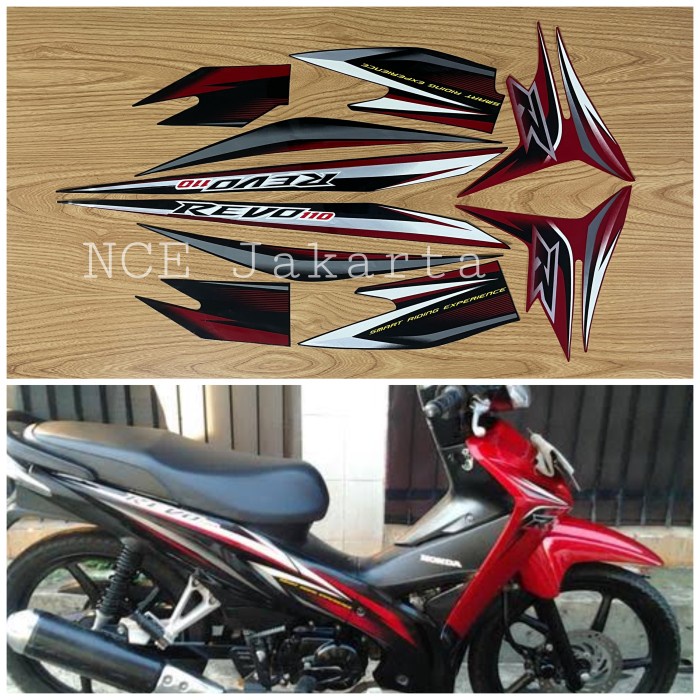 

TERLARIS | STIKER STRIPING MOTOR REVO CW 2013 MERAH HITAM