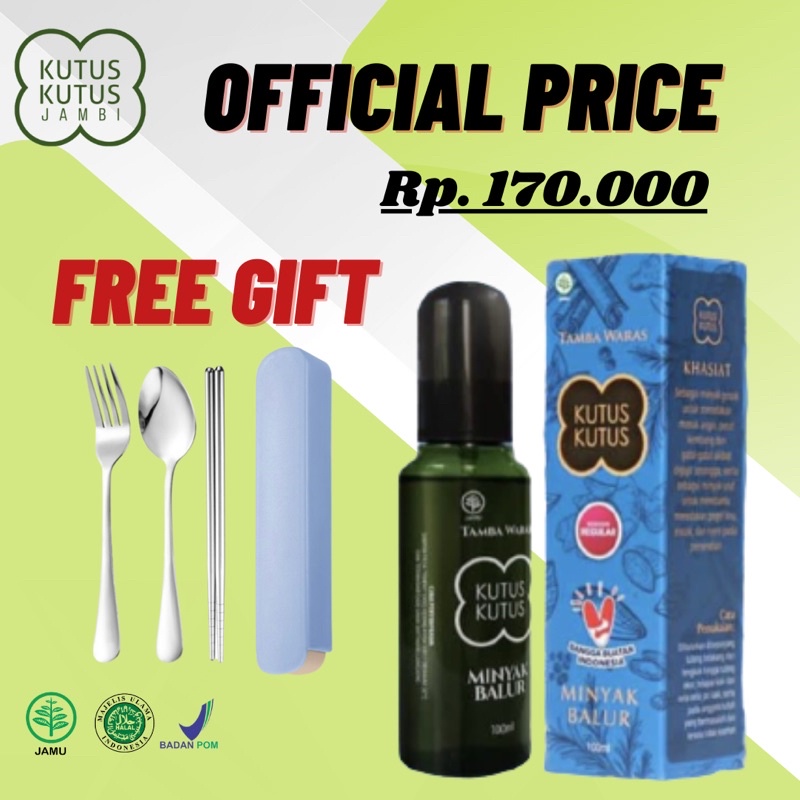 Jual Minyak Kutus Kutus Herbal Organic Original 100ml Kemasan Baru