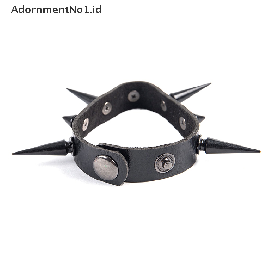 [AdornmentNo1] Gelang Punk Goth Gadis Cowok Bangle Studded Rock Wristband Cosplay Perhiasan Hadiah [ID]