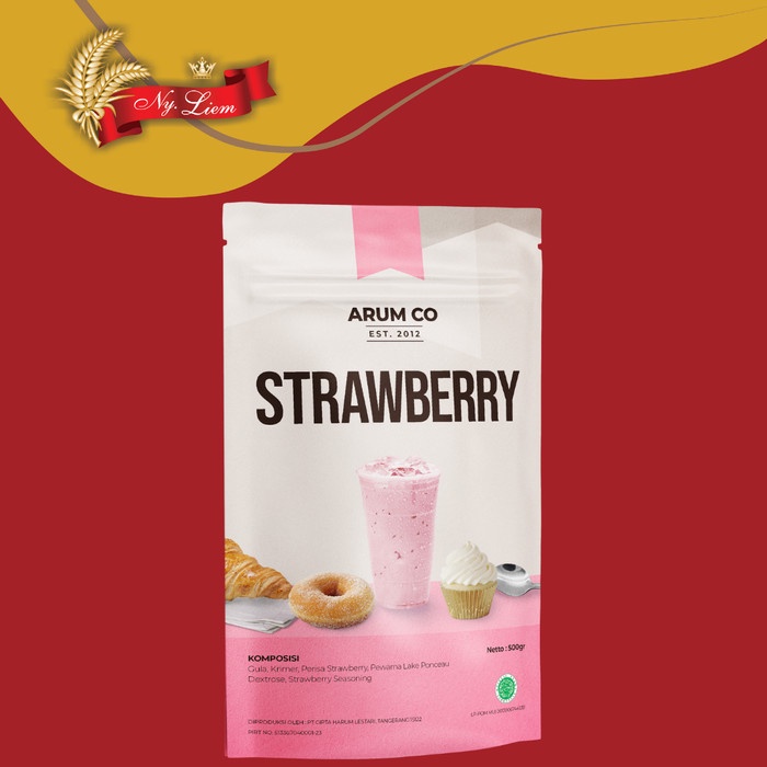 ARUM CO Bubuk Minuman Instant - Strawberry 500 gram