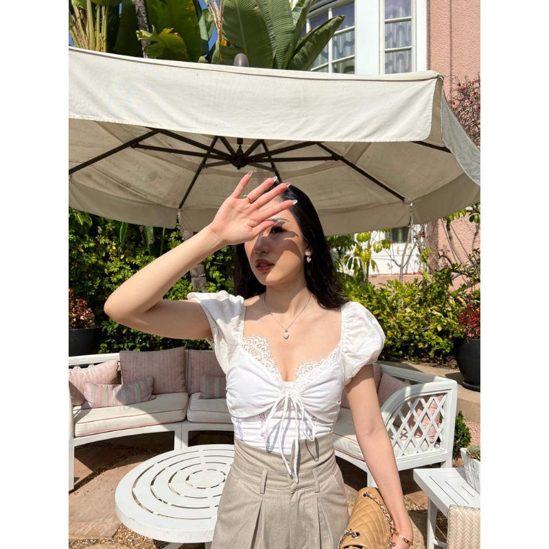 with love x byeol irene top white XL