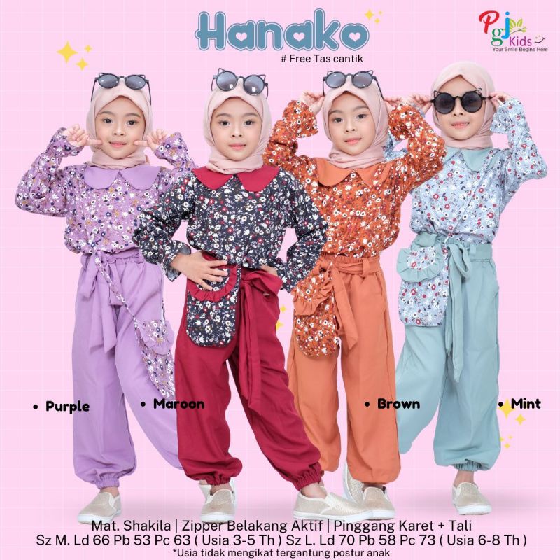HANAKO • ALDA SETELAN CELANA ANAK Original by PGJ Kids