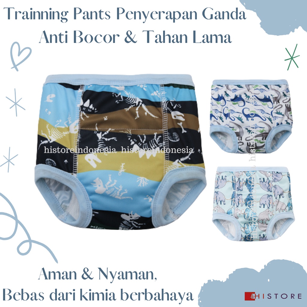 [HI] Trainning Pants Anak Premium Penyerapan Ganda Anti Bocor dan Tahan Lama  Boy's Group TPD