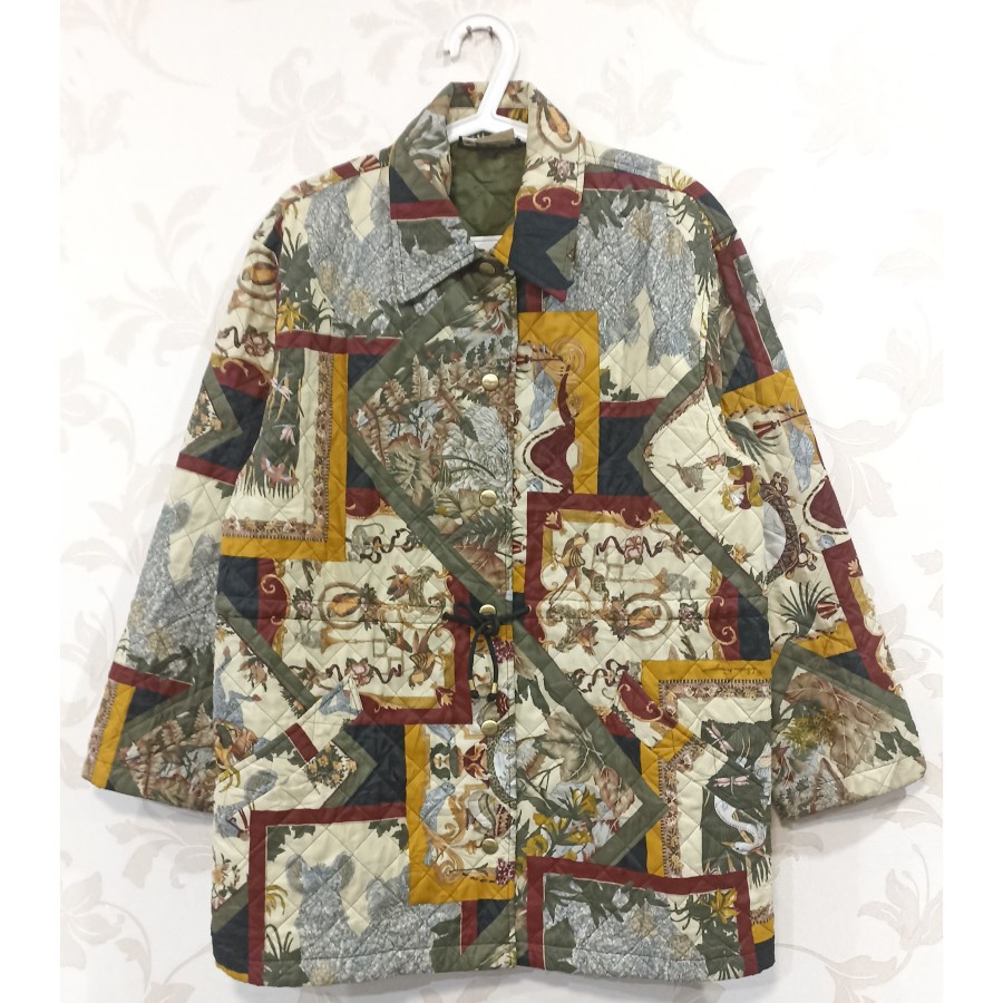 Jacket Branded Luxury Corak Original Salvatore Ferragamo Baroque Artwork Asli Murah Terbaru