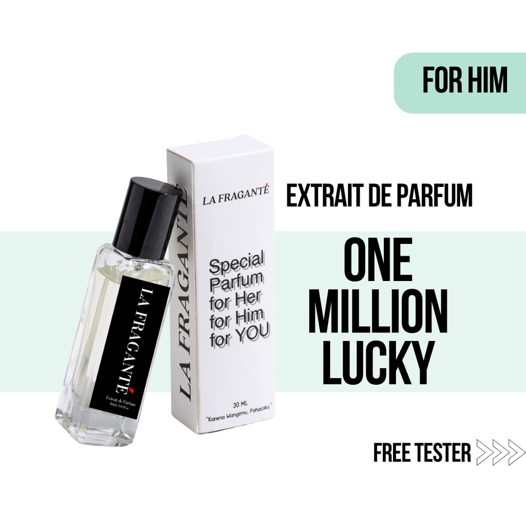 Parfum Pewangi Pria No. 29 1 One Million / Lucky Man Tahan Lama 24 Jam Aroma Original - Lafragante P