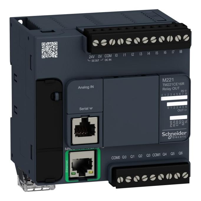 TM221CE16R, SCHNEIDER PLC M221-16IO RELAY ETHERNET