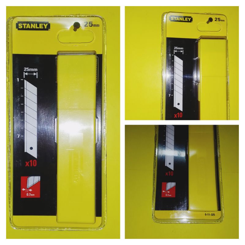 

0-11-325 mata curter 25mm S/O Knife Blades Q/Point (10pcs) stanley