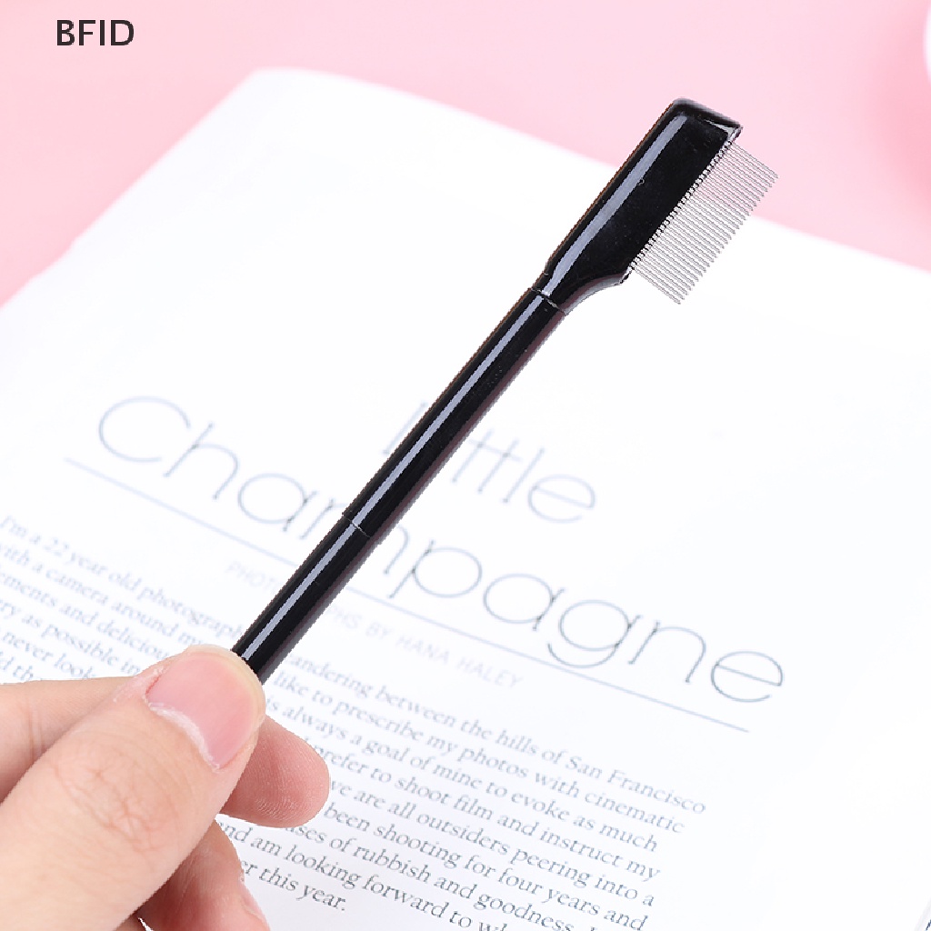 [BFID] 1pcs Baja Sikat Ekstensi Sisir Alis Bulu Mata Sisir Logam Makeup Brushes Alat [ID]