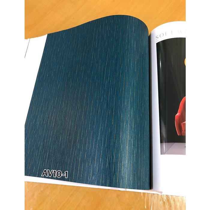 Wallpaper Wallpaper Dinding Hijau Tua Serat Gold Polos Tekstur Elegan