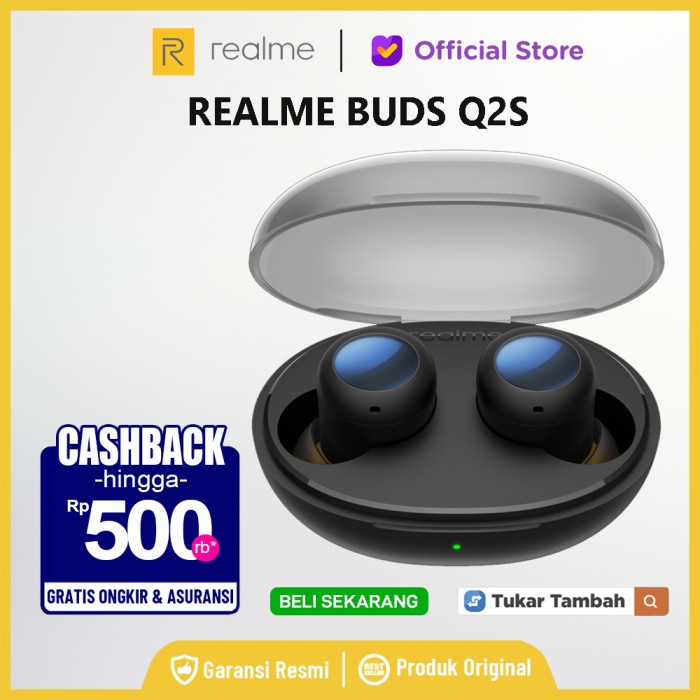 REALME BUDS Q2S /Q 2S BLUETOOTH TRUE WIRELESS TWS IN EAR EARBUDS RESMI