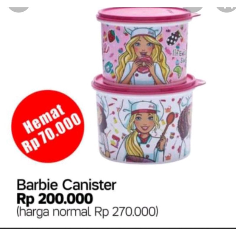 Tupperware Barbie Lunch Canister/Tempat Makan/Storage