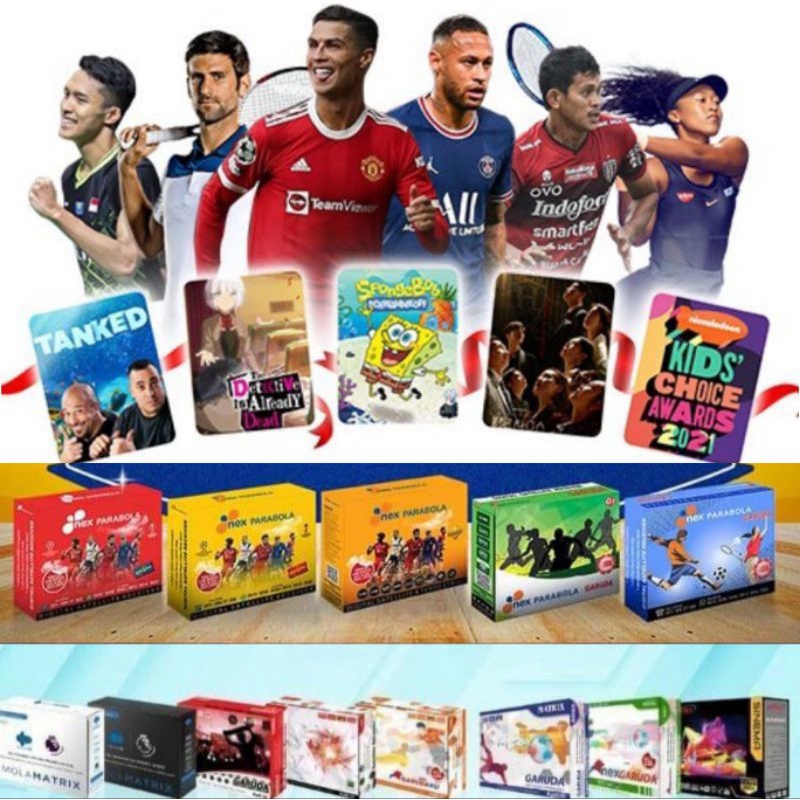 Paket Nex Parabola Mola Matrix Garuda G1 G2 Sinema Mola Nex Combo Bwf Bulutangkis Fifa Women Timnas 