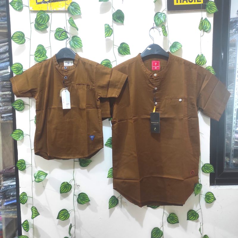 NEW BAJU KEMEJA KOKO KEMKO COUPLE PASANGAN AYAH ANAK LENGAN PENDEK COTTON PREMIUM ORIGINAL SAJUAK