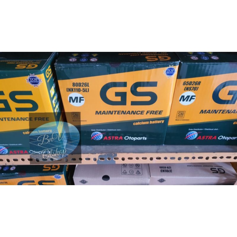 Accu MF GS Astra nx110-5L kering 80D26L Innova diesel lama