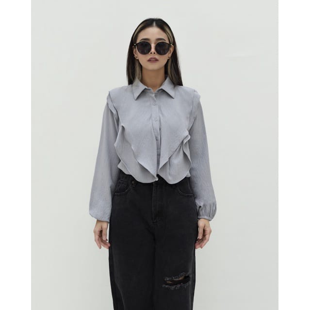DAILY TOP BLOUSE // KEMEJA WANITA SHAKILA KATUN MICRO