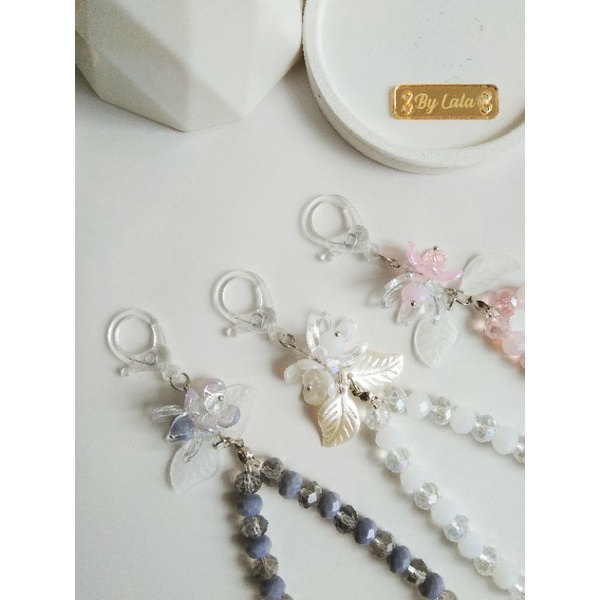 Tasbih 2in1 kristal 33 butir / Keychain tasbih
