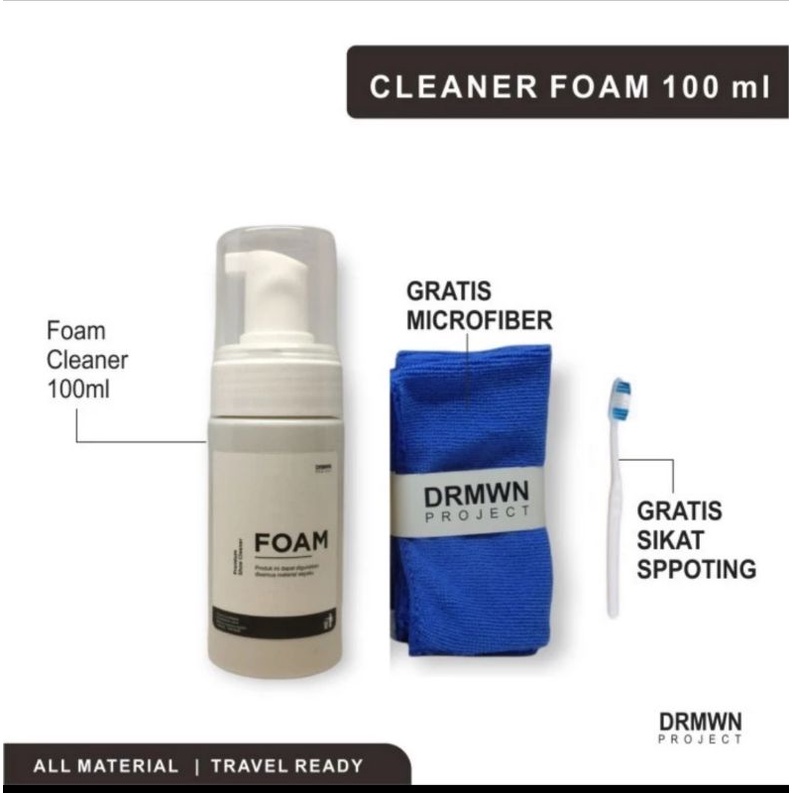 Pembersih Sepatu Foam Shoe cleaner gratis sikat + Microfiber bisa COD