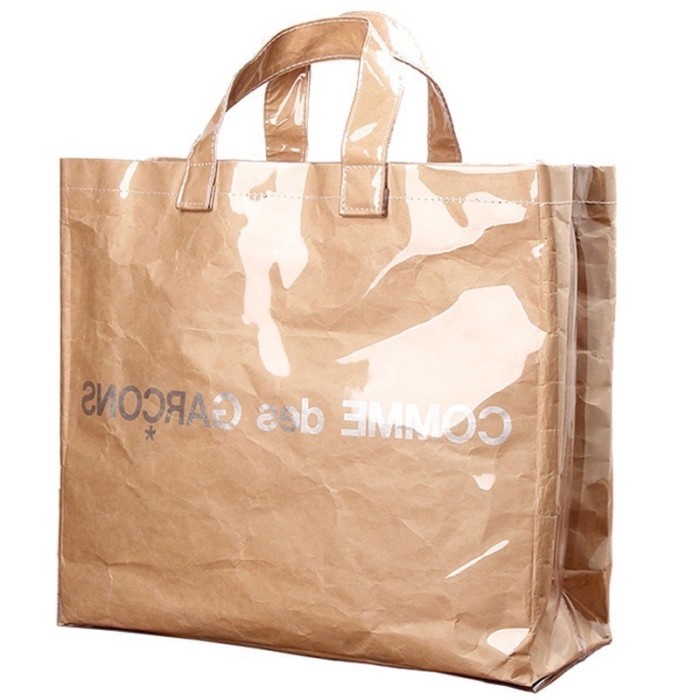Comme Des Garcons Tote Bag Beige - ORIGINAL GUARANTEE 100%