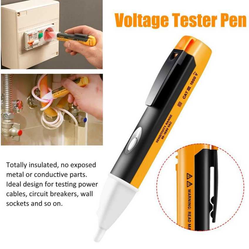 ANENG Tester Pen Non Contact AC Voltage Detector 90V-1000V 1AC-D - Yellow